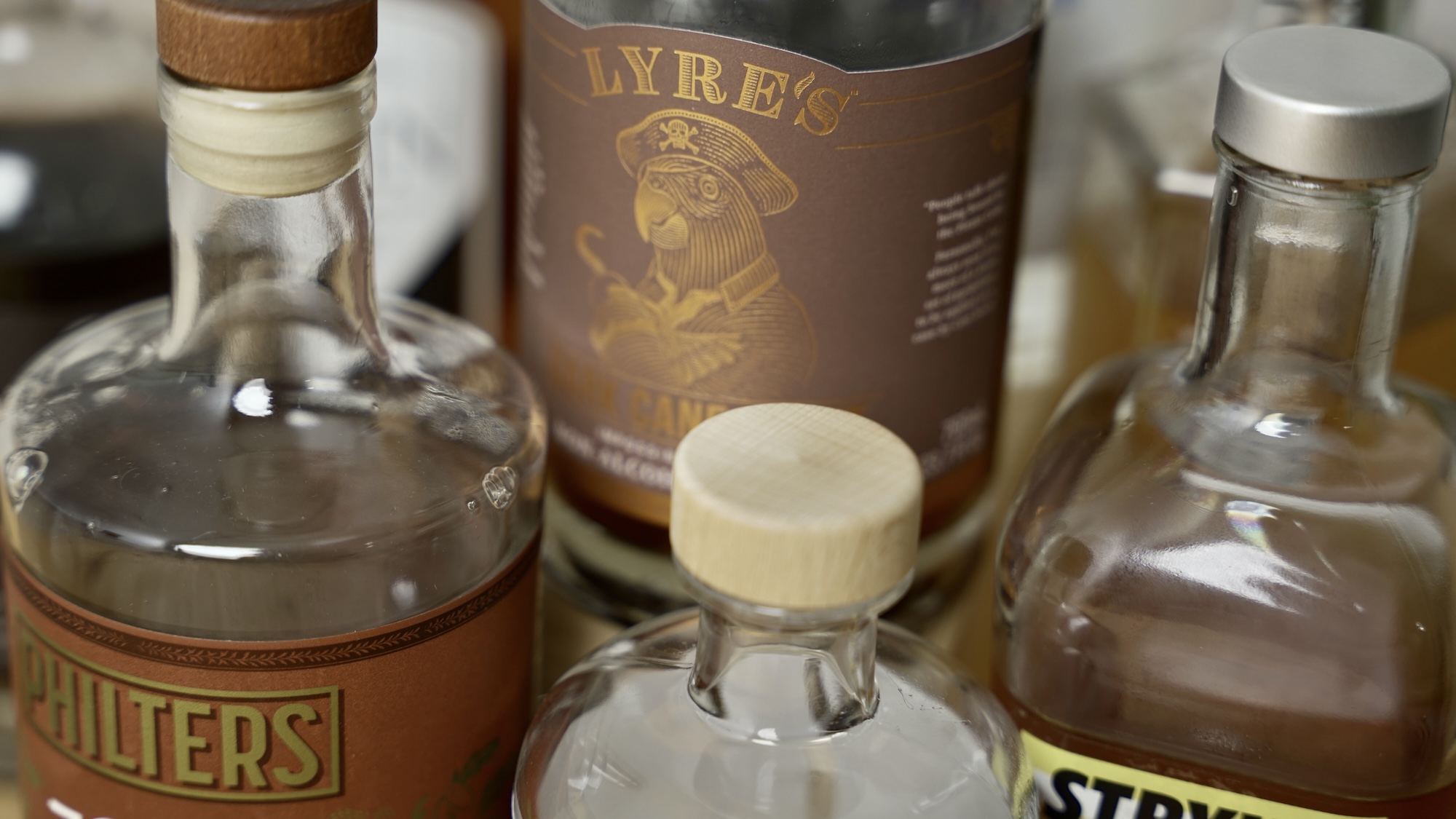 A horizontal roundup of all the zero proof rums we tried.